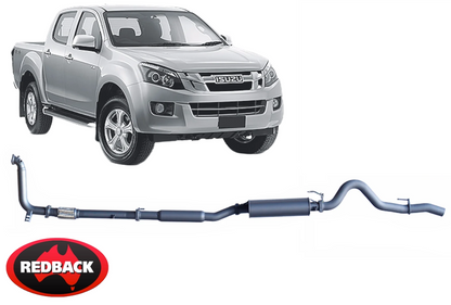 REDBACK EXTREME DUTY EXHAUST SYSTEM FOR ISUZU D-MAX TFS 4JJ1-TC 3.0L I4 FROM 07/2012 TO 09/2016 4WD