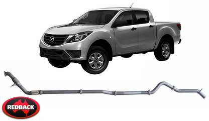 REDBACK EXTREME DUTY EXHAUST SYSTEM TO SUIT MAZDA BT-50 UP UR P5AT TURBO DIESEL 3.2L I5 TILL 06/2016