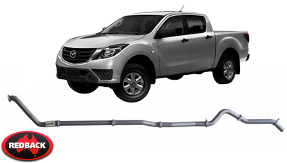 REDBACK EXTREME DUTY EXHAUST SYSTEM TO SUIT MAZDA BT-50 UP UR P5AT TURBO DIESEL 3.2L I5 TILL 06/2016