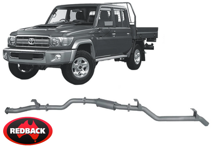 REDBACK EXTREME DUTY EXHAUST SYSTEM TO SUIT TOYOTA LANDCRUISER VDJ79R 1VD-FTV TURBO DIESEL 4.5L V8