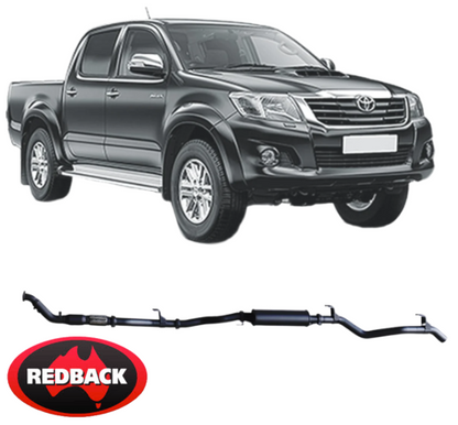 REDBACK EXTREME DUTY EXHAUST SYSTEM TO SUIT TOYOTA HILUX KUN16R KUN26R 1KD-FTV TURBO DIESEL 3.0L I4