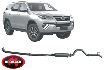REDBACK EXTREME DUTY EXHAUST SYSTEM TO SUIT TOYOTA FORTUNER GUN156R 1GD-FTV TURBO DIESEL 2.8L I4