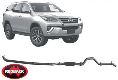 REDBACK EXTREME DUTY EXHAUST SYSTEM TO SUIT TOYOTA FORTUNER GUN156R 1GD-FTV TURBO DIESEL 2.8L I4