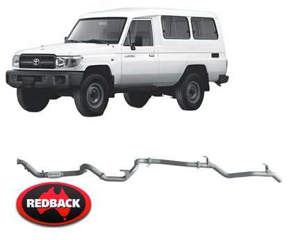 REDBACK EXTREME DUTY EXHAUST SYSTEM TO SUIT TOYOTA LANDCRUISER HDJ78R 1HD-FTE 4.2 I6 TO 01/07 TROOPY