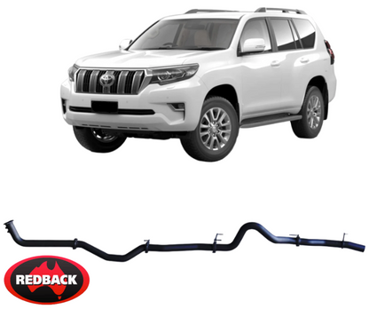 REDBACK EXTREME DUTY EXHAUST SYSTEM WITHOUT CAT TO SUIT TOYOTA PRADO GDJ150R 1GD-FTV 2.8L I4