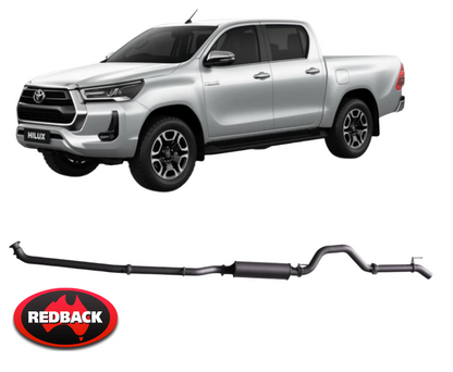 REDBACK EXTREME DUTY EXHAUST SYSTEM TO SUIT TOYOTA HILUX GUN126R GUN136R 1GD-FTV TURBO DIESEL 2.8 I4