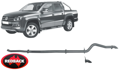 REDBACK EXTREME DUTY EXHAUST SYSTEM TO SUIT VOLKSWAGEN AMAROK S1B S6B S7A S7B CSHA CNEA 2.0L I4
