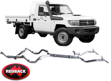 REDBACK EXTREME DUTY TWIN EXHAUST SYSTEM TO SUIT TOYOTA LANDCRUISER VDJ79R 1VD-FTV 4.5L V8 TO 10/16
