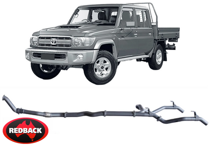 EXTREME DUTY TWIN EXHAUST SYSTEM FOR TOYOTA LANDCRUISER VDJ79R 1VD-FTV 4.5L V8 10/2012 ON TO 10/2016