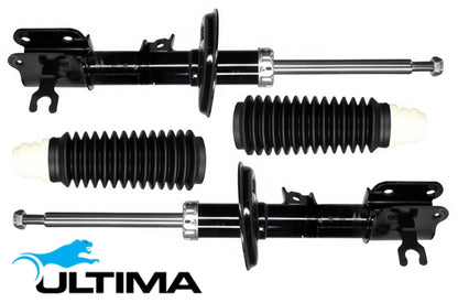 PAIR OF ULTIMA FRONT GAS SHOCK ABSORBERS TO SUIT HOLDEN BARINA MJ B12D1 B12D2 1.2L I4
