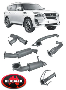 REDBACK EXTREME DUTY EXHAUST SYSTEM WITH RESONATOR TO SUIT NISSAN PATROL Y62 VK56VD 5.6L V8 WAGON