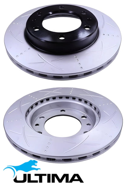 ULTIMA FRONT DISC BRAKE ROTORS TO SUIT TOYOTA LANDCRUISER FJ75R FZJ75R HJ75R 2H 3F 1FZ-FE 4.0 4.5 I6