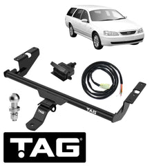 TAG STANDARD DUTY TOW BAR & WIRING KIT TO SUIT FORD FALCON AU 96N YTR MPFI SOHC 4.0L I6 WAGON ONLY