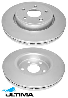 ULTIMA FRONT VENTED DISC BRAKE ROTOR SET TO SUIT JEEP GRAND CHEROKEE WG ERH 4.0L I6 OD 328MM