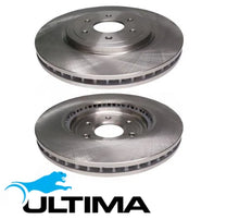ULTIMA FRONT VENTED DISC BRAKE ROTORS TO SUIT NISSAN PATHFINDER R51 YD25DDTI 2.5 I4 SUITS 17"" WHEELS