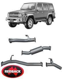 EXTREME DUTY EXHAUST SYSTEM W/O RESONATOR FOR TOYOTA LANDCRUISER VDJ76R VDJ78R 1VD-FTV 4.5L V8 WAGON