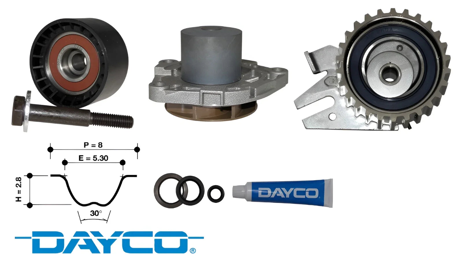 DAYCO TIMING BELT KIT TO SUIT HOLDEN ASTRA AH Z19DTH TURBO DIESEL 1.9L I4