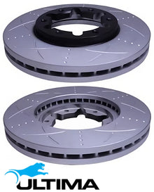 ULTIMA FRONT DISC BRAKE ROTOR SET TO SUIT NISSAN PATROL GU Y61 ZD30DDTI TURBO DIESEL 3.0L I4