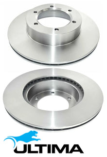 ULTIMA FRONT VENTED DISC BRAKE ROTOR SET TO SUIT TOYOTA HILUX VZN172R 5VZ-FE 3.4L V6