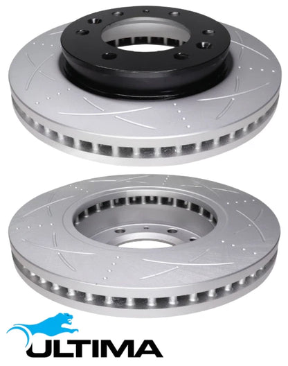 ULTIMA FRONT DISC BRAKE ROTOR SET TO SUIT FORD RANGER PX P5AT TURBO DIESEL 3.2L I5