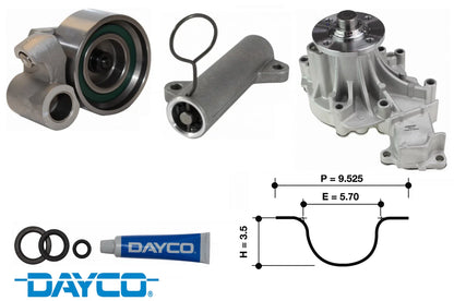 DAYCO TIMING BELT KIT TO SUIT TOYOTA HILUX KZN165R KZN185R 1KZ-TE TURBO DIESEL 3.0L I4