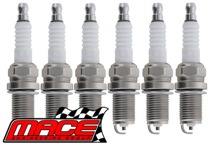 6 X MACE SPARK PLUG FOR HOLDEN COMMODORE VP VR VS VT VU VX VY BUICK ECOTEC L27 L36 L67 S/C 3.8L V6