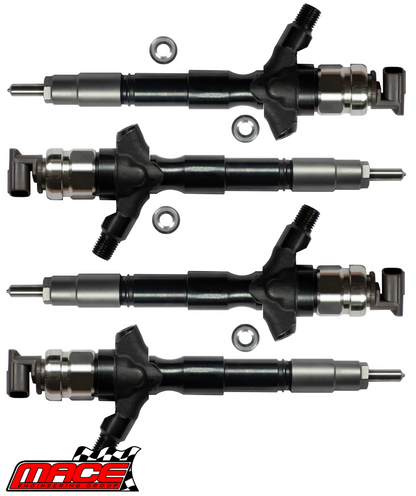 SET OF 4 MACE FUEL INJECTORS TO SUIT TOYOTA HILUX KUN26R KUN16R 1KD-FTV TURBO DIESEL 3.0L I4