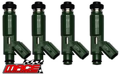 SET OF 4 MACE FUEL INJECTORS TO SUIT TOYOTA COROLLA ZZE122R ZZE124R 1ZZ-FE 1.8L I4
