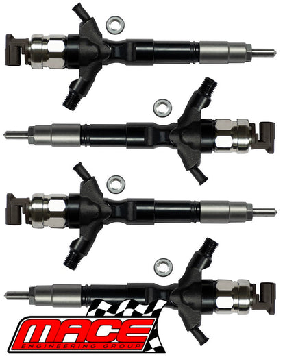 SET OF 4 MACE FUEL INJECTORS TO SUIT TOYOTA PRADO KDJ150R KDJ155R 1KD-FTV TURBO DIESEL 3.0L I4