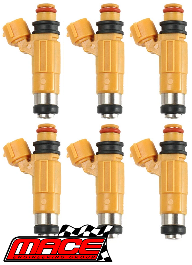 SET OF 6 MACE FUEL INJECTORS TO SUIT MITSUBISHI MAGNA TH TJ TL TK TW 6G74 3.5L V6