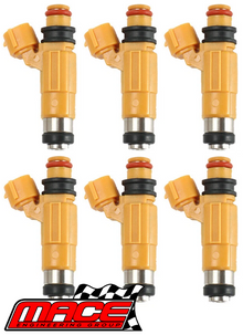 SET OF 6 MACE FUEL INJECTORS TO SUIT MITSUBISHI MAGNA TH TJ TL TK TW 6G74 3.5L V6