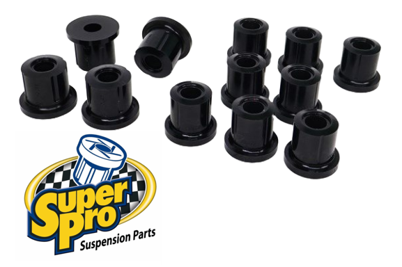 SUPERPRO FRONT HEAVY DUTY LEAF SPRING BUSH KIT TO SUIT NISSAN PATROL GQ Y60 RB30 TB42S TB42E 3.0L 4.2L I6 EXCEPT COIL SPRING MODEL