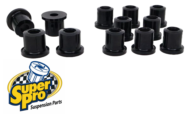 SUPERPRO FRONT HEAVY DUTY LEAF SPRING BUSH KIT TO SUIT NISSAN PATROL GQ Y60 RB30 TB42S TB42E 3.0L 4.2L I6 EXCEPT COIL SPRING MODEL