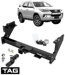TAG HD 3-PIECE DESIGN TOW BAR & DIGITAL WIRING KIT FOR TOYOTA FORTUNER GUN156R 1GDFTV 2.8 I4 8/15 ON