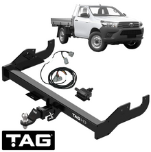 HD EXTENDED 3-PIECE TOW BAR & WIRING KIT FOR TOYOTA HILUX WORKMATE TGN16R 2TR-FE 2.7 I4 TO 07/08 CAB