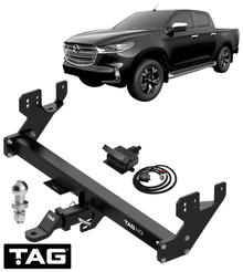 TAG HEAVY DUTY 3-PIECE DESIGN TOW BAR &amp; WIRING KIT TO SUIT MAZDA BT-50 B19 RZ4E-TC 1.9L 2.0L I4