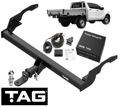 TAG HEAVY DUTY TOW BAR & BRINK WIRING KIT FOR MAZDA BT-50 B22 B32 UP UR P5AT 3.2 I5 SUITS 4WD & RWD