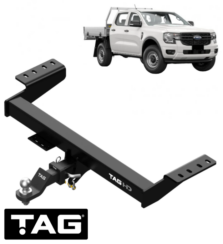 TAG HEAVY DUTY 1-PIECE DESIGN TOW BAR TO SUIT FORD RANGER PY T6.2 P025 ...