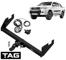 TAG HD 1-PIECE DESIGN TOW BAR & WIRING KIT FOR TOYOTA HILUX GGN120R GGN125R 1GR-FE 4.0L V6 STYLESIDE