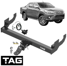 TAG HD 1-PIECE TOW BAR & WIRING KIT FOR TOYOTA HILUX GGN15R 1GR-FE 4.0L V6 CAB & STYLESIDES TO 07/08