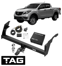TAG HD 1-PIECE DESIGN TOW BAR & BRINK WIRING KIT FOR MAZDA BT-50 B32 P4AT 2.2 I4 4WD & RWD STYLESIDE