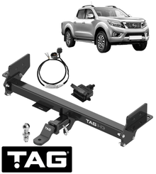HD 3-PIECE TOW BAR & DIRECT FIT WIRING KIT TO SUIT NISSAN NAVARA NP300 D23 QR25DE YS23DDT 2.3 2.5 I4