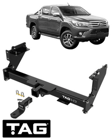 TAG HEAVY DUTY 3-PIECE DESIGN TOW BAR FOR TOYOTA HILUX KUN112R 2KDFTV 2.5 I4 STYLESIDE ONLY