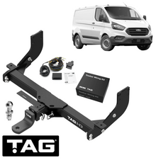 HEAVY DUTY 3-PIECE DESIGN TOW BAR & WIRING KIT FOR FORD TRANSIT CUSTOM VN ECOBOOST 1.0 I3 TO 02/2024