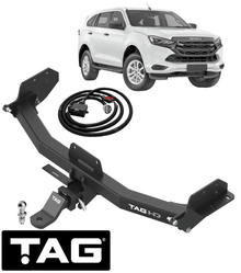 TAG HEAVY DUTY 3-PIECE TOW BAR & WIRING KIT FOR ISUZU MU-X TFS TFR RJ 4JJ3-TCX TURBO DIESEL 3.0L I4
