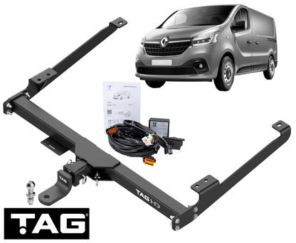 HD 3-PIECE DESIGN TOW BAR & WIRING KIT FOR RENAULT TRAFIC X82 M9R.710 R9M.408 R9M.450 1.6 2.0 I4 FWD