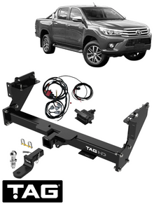 TAG HD 3-PIECE DESIGN TOW BAR & WIRING KIT FOR TOYOTA HILUX GGN120R GGN125R 1GR-FE 4.0L V6 STYLESIDE