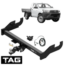 HD EXTENDED 3-PIECE DESIGN TOW BAR & WIRING KIT FOR TOYOTA HILUX GGN15R 1GR-FE 4.0L V6 TO 07/08 CAB