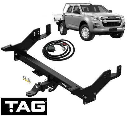 HD EXTENDED 3-PIECE DESIGN TOW BAR & WIRING KIT FOR ISUZU D-MAX TFR TFS 4JJ3-TCX RZ4E-TC 1.9 3.0 I4