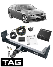 TAG HEAVY DUTY TOW BAR & BRINK WIRING KIT TO SUIT HOLDEN COMMODORE VF L77 LS3 6.0 6.2L V8 WAGON ONLY
